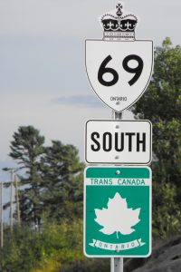 69 road sign
